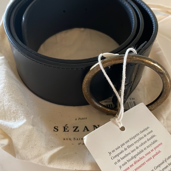 Sezane Alicia Belt. NWT. Black. Size 85 - Picture 8 of 10